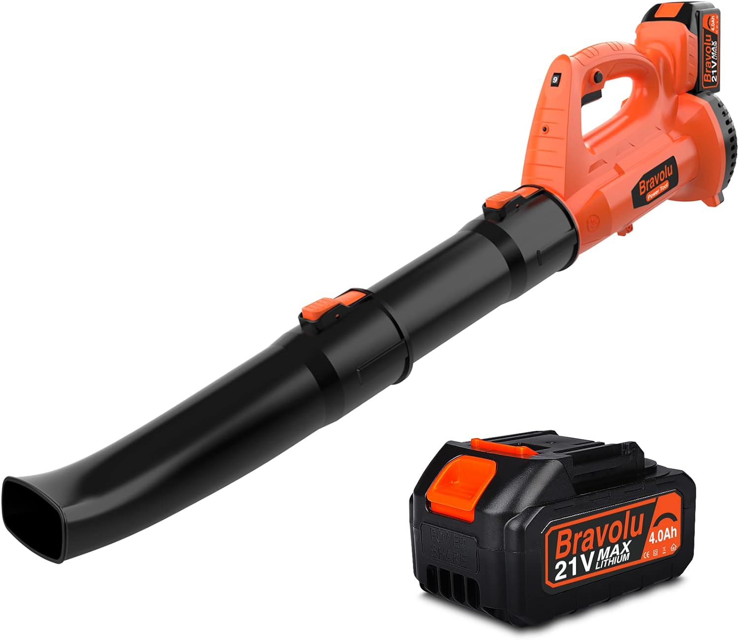 Cordless Leaf Blower, 350 CFM 150 MPH Battery Powered Leaf Blower with 4.0Ah Battery and Charger
