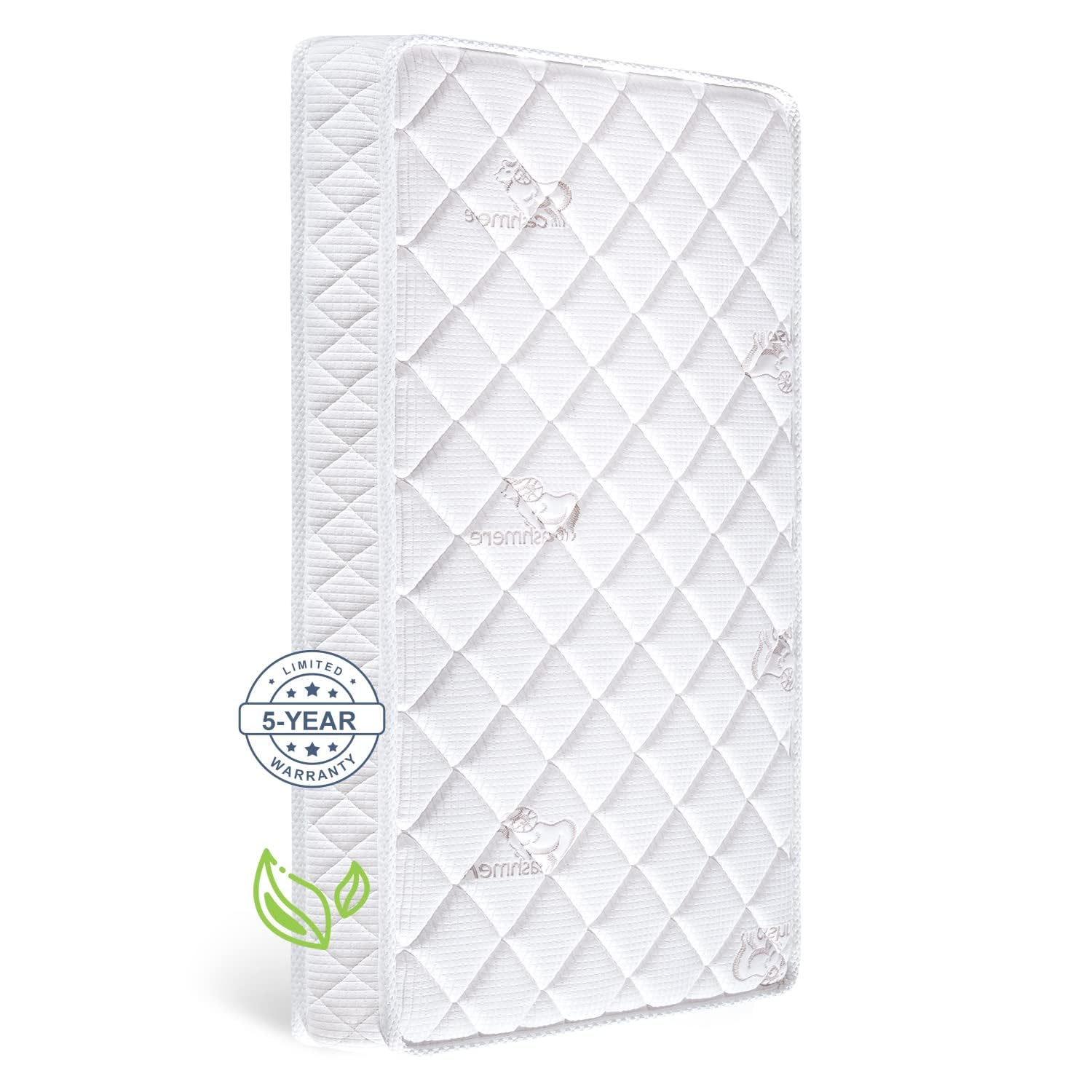 Premium Dual-Sided Crib & Toddler Mattress,100% Knitted Fabric,Premium Fleece-Hypoallergenic